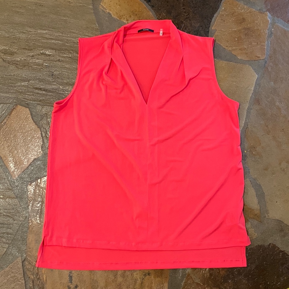 Tahari Hot Pink V Neck Tank